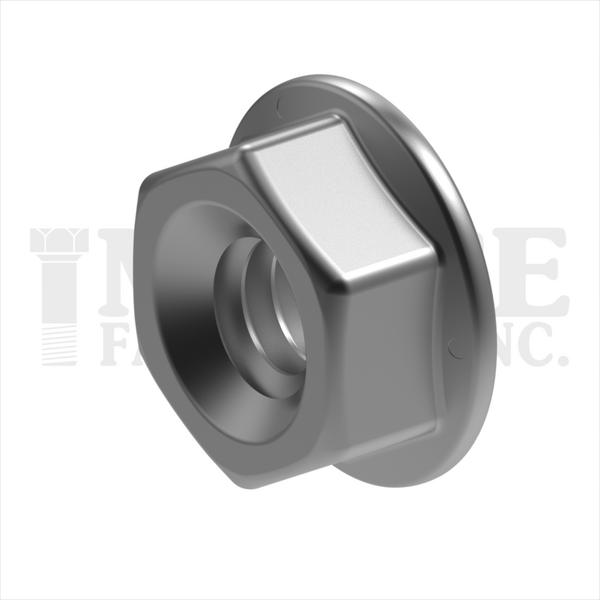 317NS025CZCPSEALSKIN 1/4-20 HEX FLANGE NUT, HARDENED, NO SERRATIONS, ZINC WITH PATCH, SEAL SKIN PAINT